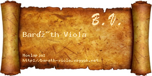 Baráth Viola névjegykártya